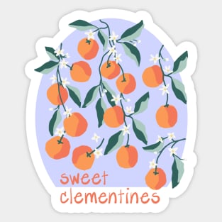 Sweet  Clementines Blue Sticker